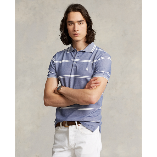 Custom Slim Fit Stretch Mesh Polo Shirt