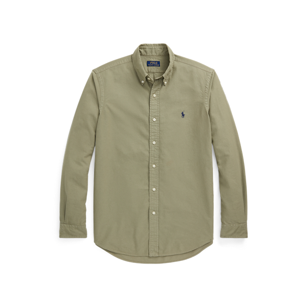 Classic-Fit Hemd aus gef&auml;rbtem Oxford Polo Ralph Lauren in Salbeigr&uuml;n 2
