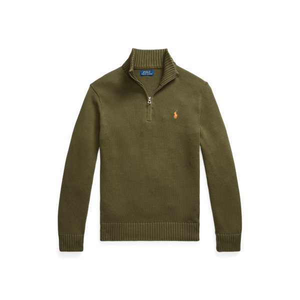 Cotton Quarter-Zip Jumper