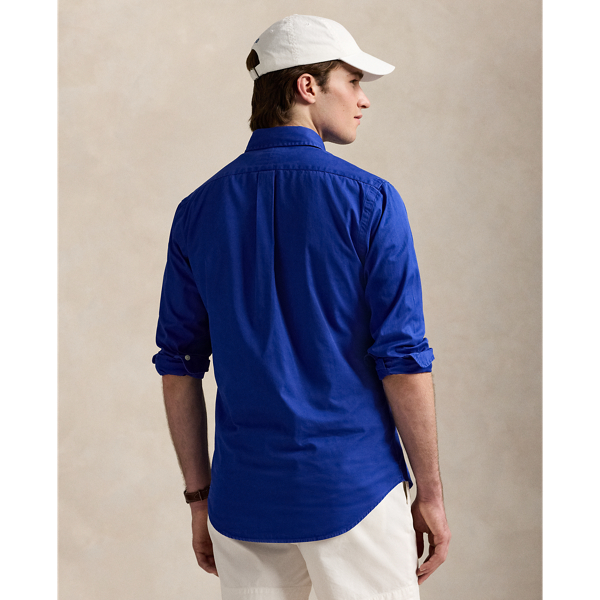 Tシャツ・カットソー Ralph Lauren SS25 CUSTOM FIT TWILL LAVATO (710937993 008) Polo Ralph Lauren custom slim fit men's T-shirt with logo