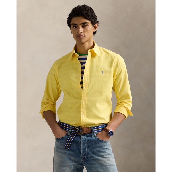 Tシャツ・カットソー Ralph Lauren SS25 CUSTOM FIT TWILL LAVATO (710937993 008) Custom Fit Twill Shirt for Men | Ralph Lauren® UK
