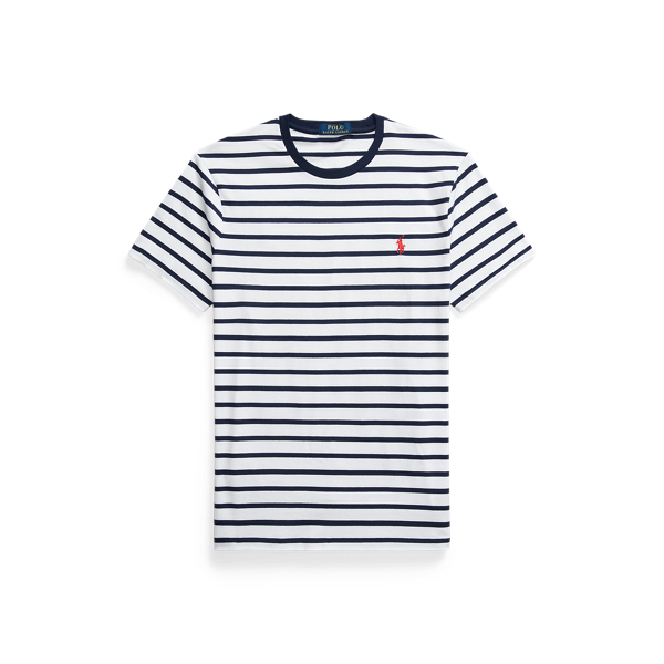 Custom Slim Fit Striped Jersey T Shirt