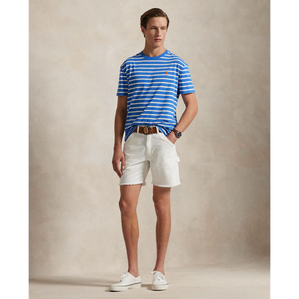 Custom Slim Fit Striped Jersey T-Shirt