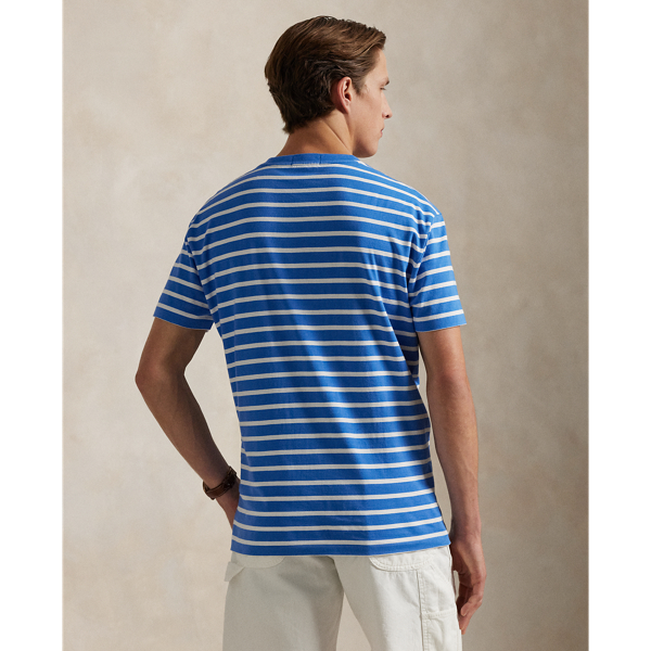 Custom Slim Fit Striped Jersey T-Shirt