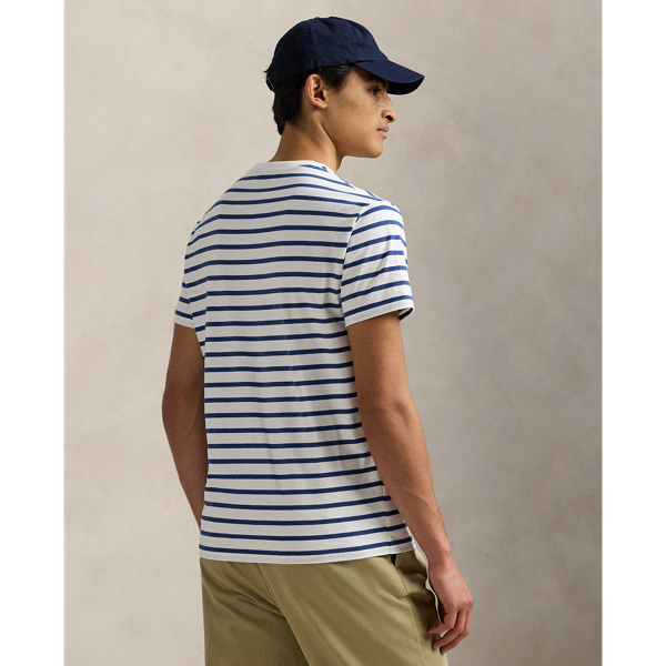 Custom Slim Fit Striped Jersey T-Shirt