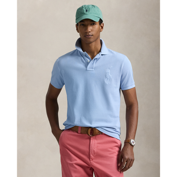 Polo ralph lauren men's big pony custom slim fit mesh polo online
