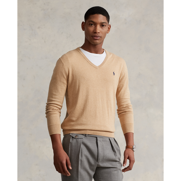 Slim-Fit Pullover mit V-Ausschnitt