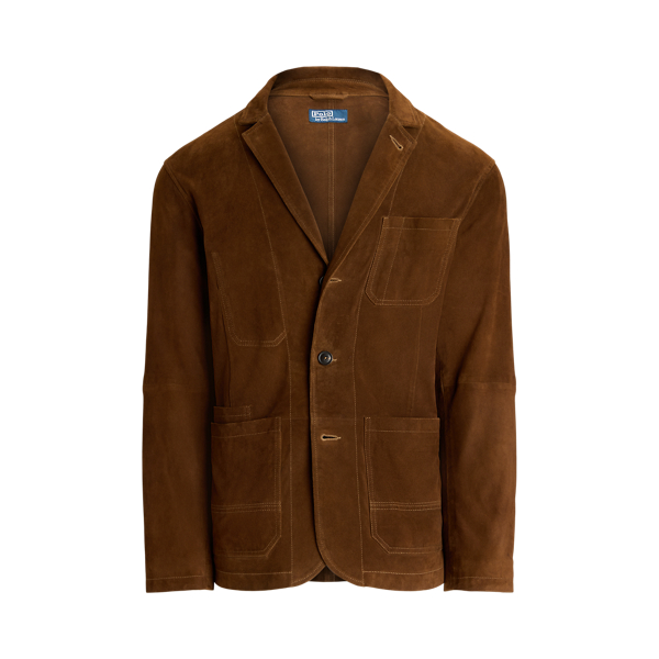 Polo ralph lauren brown suede jacket on sale