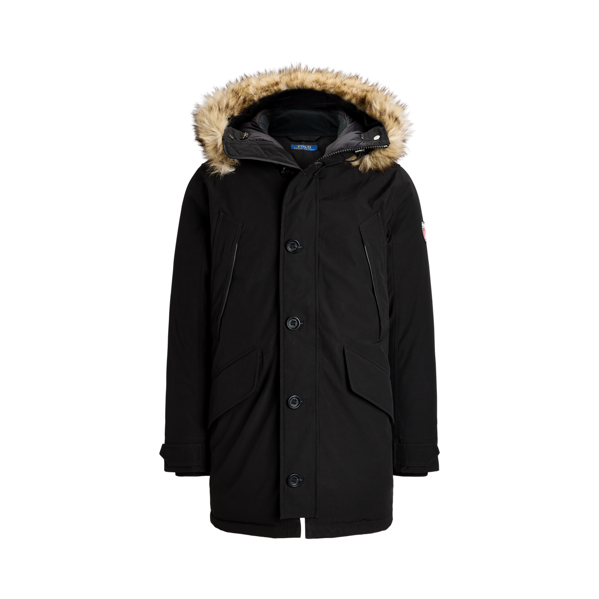 Ralph lauren fur hooded coat on sale