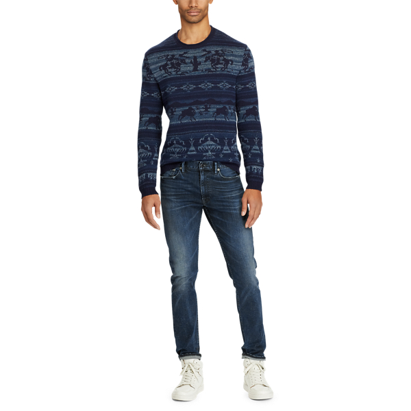 Varick Slim Straight Stretch Jean Polo Ralph Lauren in Dunkles Denim 2