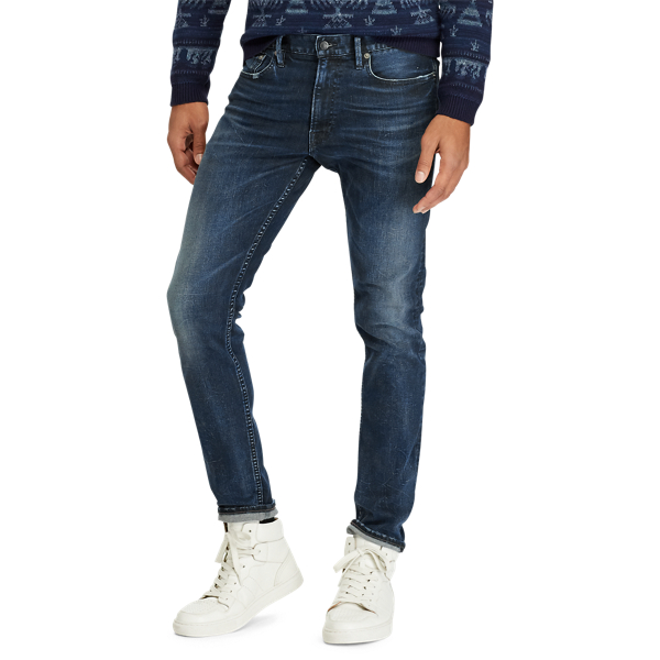 Varick Slim Straight Stretch Jean Polo Ralph Lauren in Dunkles Denim 3