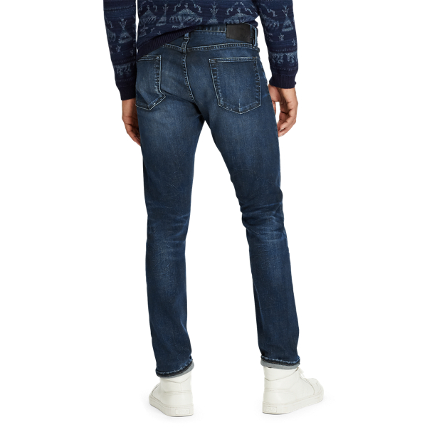 Varick Slim Straight Stretch Jean Polo Ralph Lauren in Dunkles Denim 4