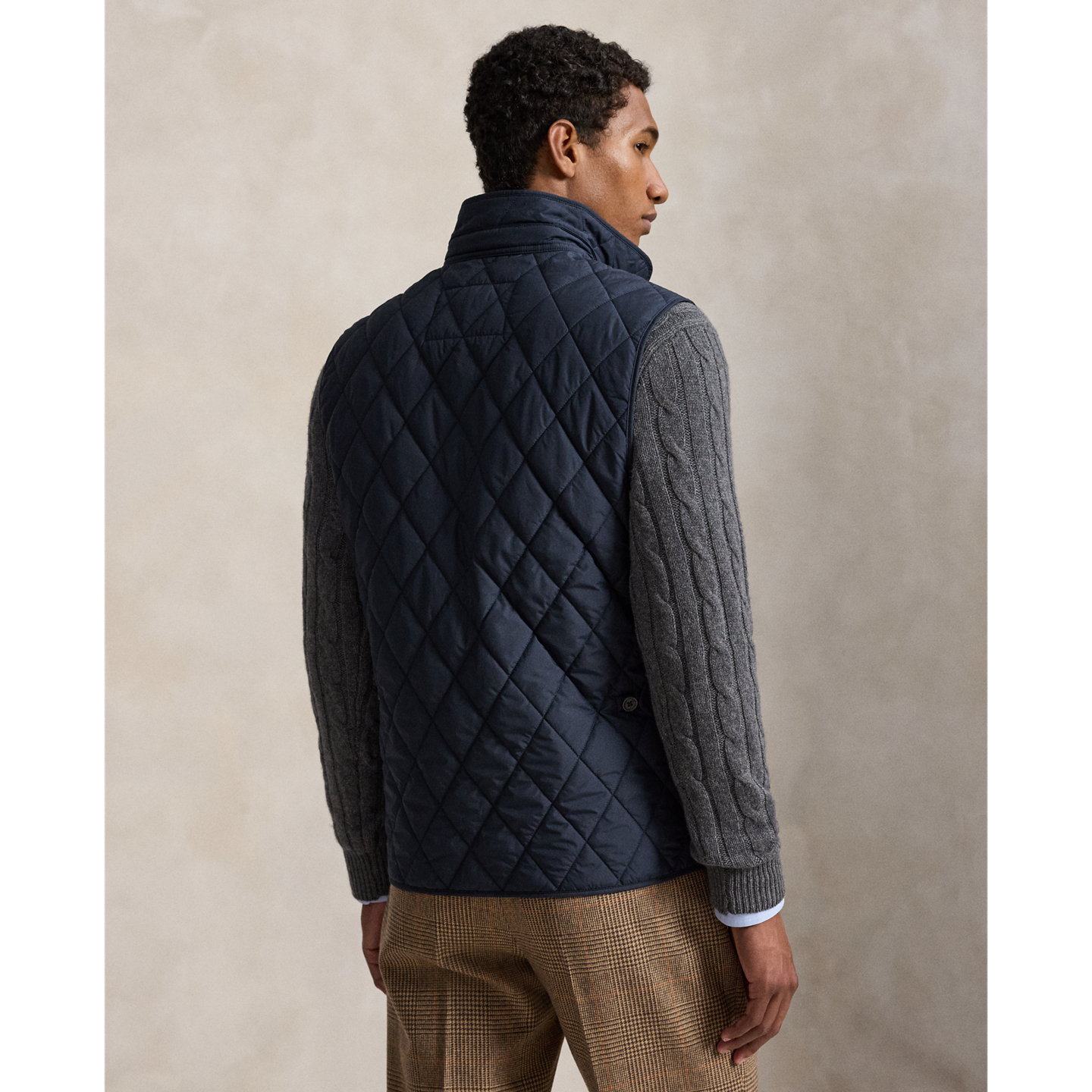 Мужской жилет Ralph Lauren The Beaton Quilted Utility, цвет: Тёмно-синий — фото 2