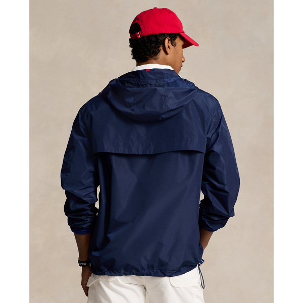 Blue pullover jacket sale