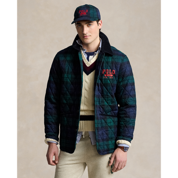 Logo Plaid Barn Coat for Men | Ralph Lauren® PA