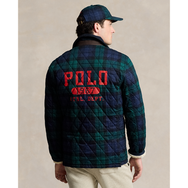 Logo Plaid Barn Coat for Men | Ralph Lauren® PA