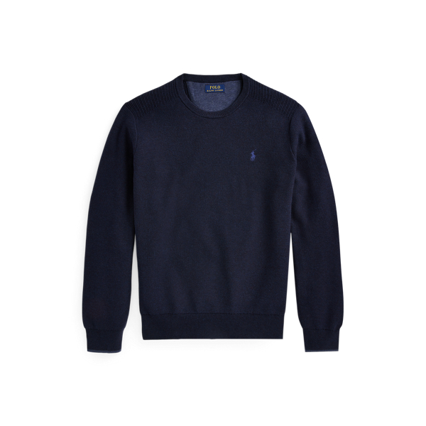 Mesh-Knit Cotton Crewneck Jumper Polo Ralph Lauren 1