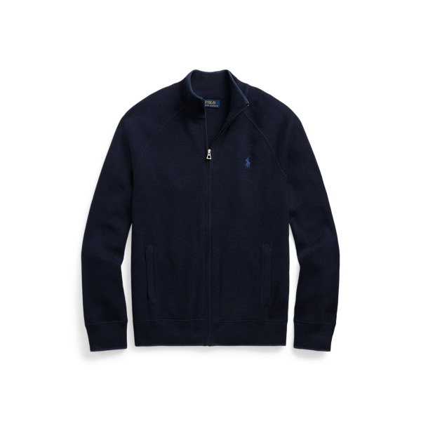 Textured Cotton Full Zip Jumper for Men Ralph Lauren SA