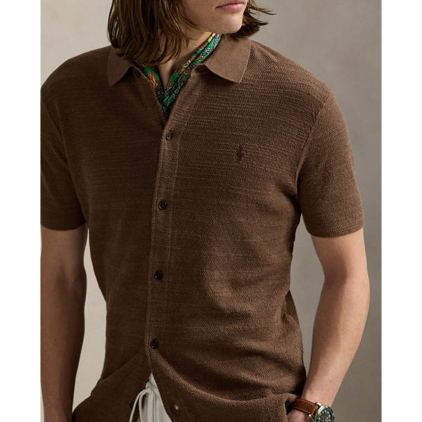 Vintage Polo Ralph Lauren Clayton Shirt Mens XL Linen Blend