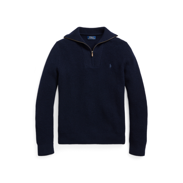 Ralph lauren half zip jumper navy on sale