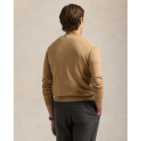 Washable Wool V-Neck Sweater