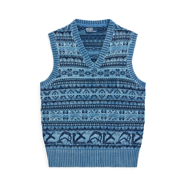 Blue polo vest best sale