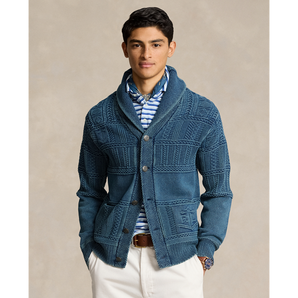 Anchor Aran-Knit Cotton Cardigan