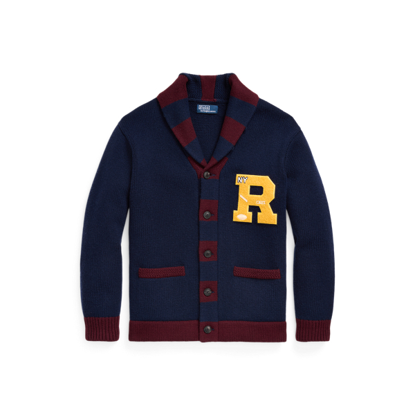 Ralph lauren varsity cardigan hotsell