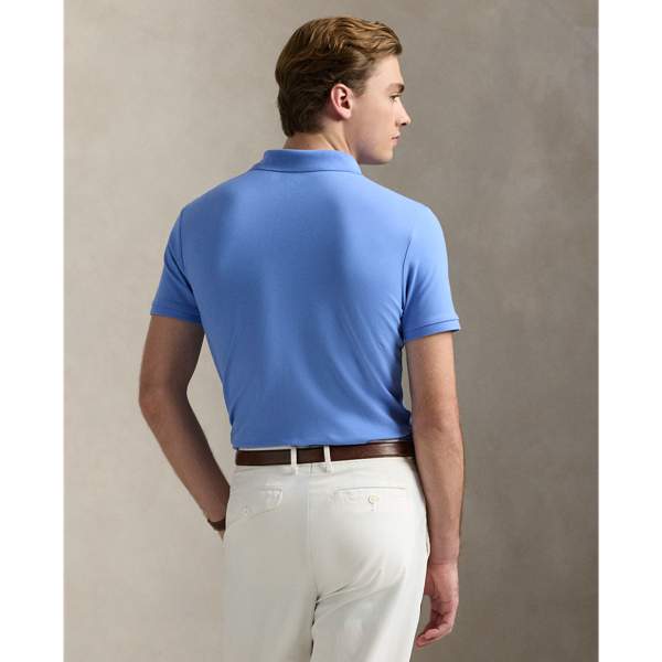 Custom Slim Fit Stretch Mesh Polo Shirt