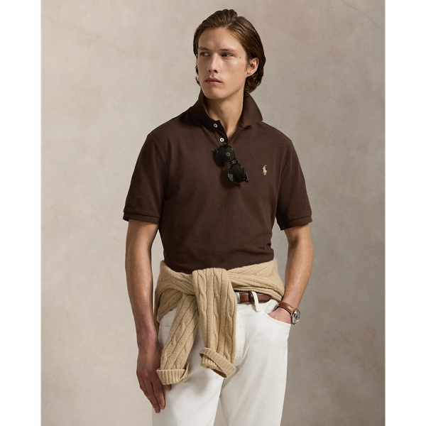 Polo en piqué stretch Custom Slim Fit