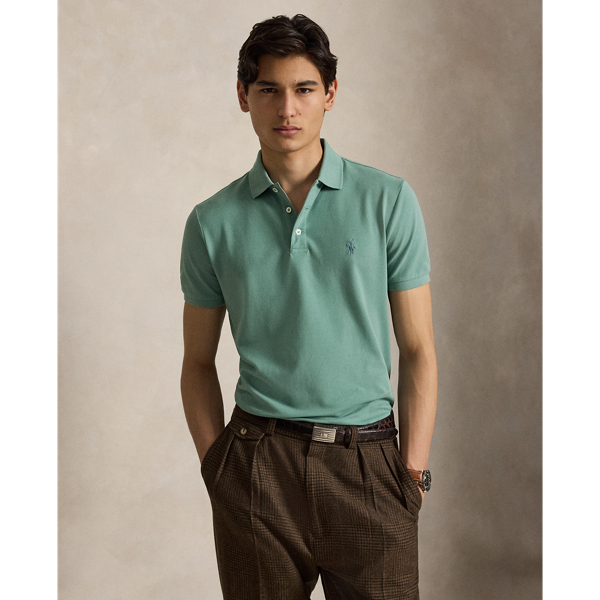 Green Custom Slim Fit Stretch Mesh Polo Shirt Polo Ralph Lauren 1