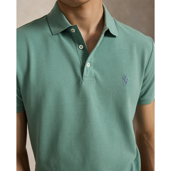 Green Custom Slim Fit Stretch Mesh Polo Shirt Polo Ralph Lauren 6