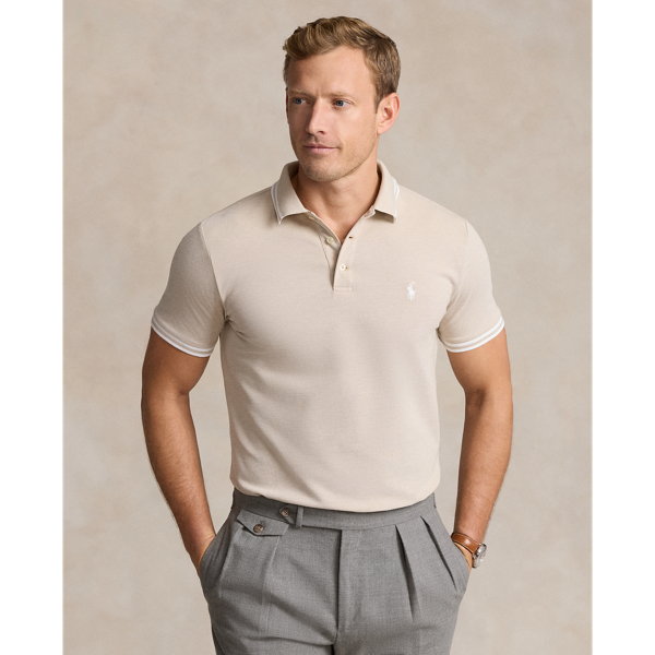 Custom Slim Fit Stretch Mesh Polo Shirt