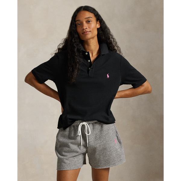 Pink Pony Stretch Mesh Polo Shirt