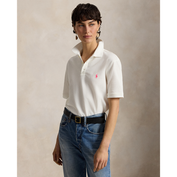 Pink Pony Stretch Mesh Polo Shirt