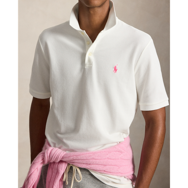 Pink Pony Stretch Mesh Polo Shirt