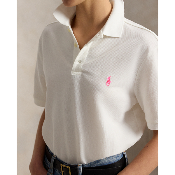 Pink Pony Stretch Mesh Polo Shirt