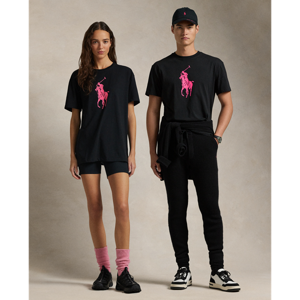 Classic Fit T Shirt mit Pink Pony