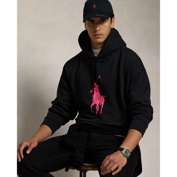 Pink polo hoodie mens on sale