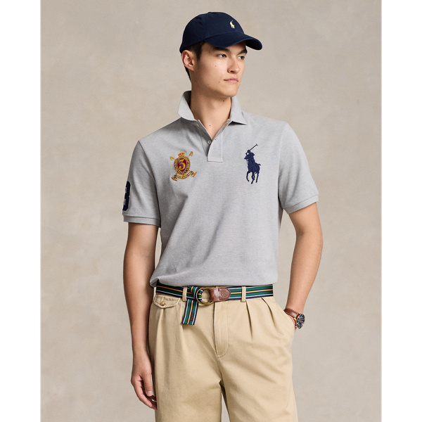 Andover Heather Classic Fit Big Pony Mesh Polo Shirt Polo Ralph Lauren 1