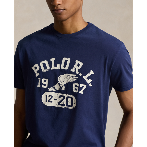 Camiseta de punto Classic Fit estampada Polo Ralph Lauren en Azul marino crucero 6