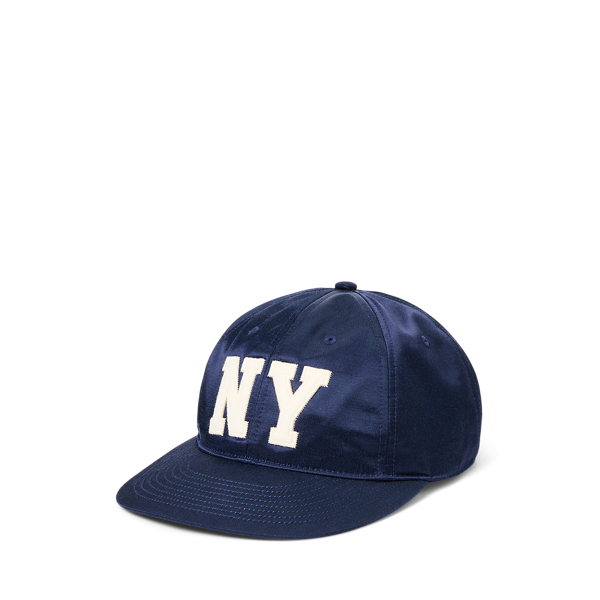 Newport Navy NY Patch Satin Ball Cap Polo Ralph Lauren 1