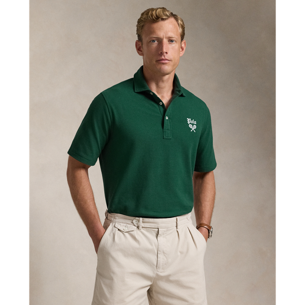 Classic Fit Tennis Crest Mesh Polo Shirt for Men Ralph Lauren PA