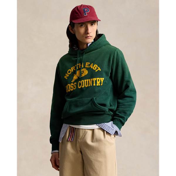 Moss Agate Garment-Dyed Fleece Graphic Hoodie Polo Ralph Lauren for fall 1