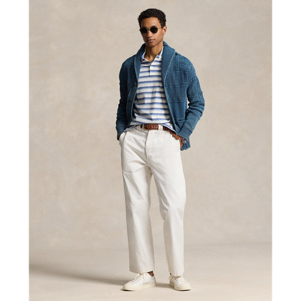 Polo standard ray&eacute; en jersey Polo Ralph Lauren en Paradis bleu multi 4