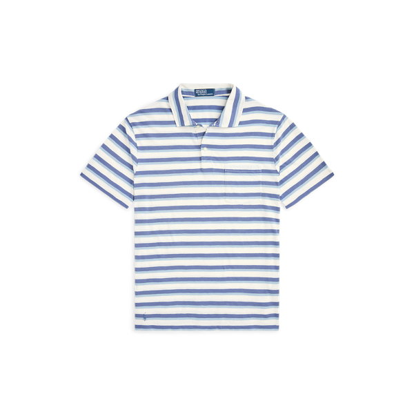 Ralph lauren blue and white striped polo shirt online