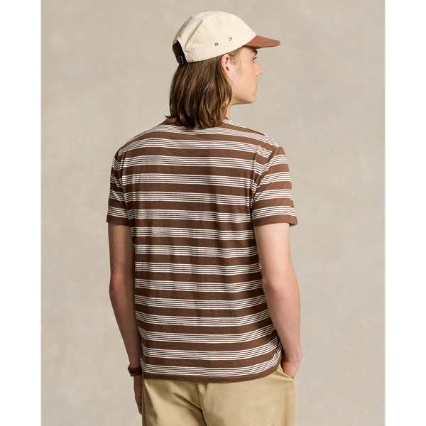 Brown/White Standard Fit Striped Jersey T-Shirt Polo Ralph Lauren 5