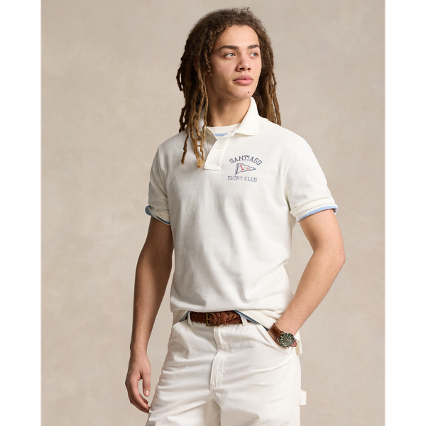 Classic Fit Nautical Mesh Polo Shirt