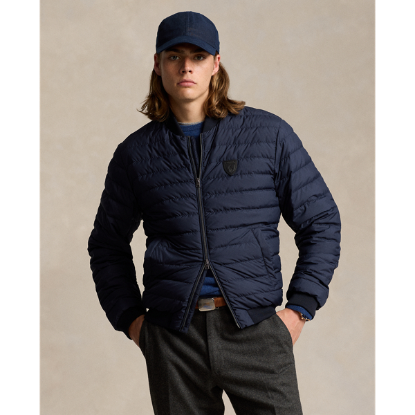 Quilted Down Bomber Jacket