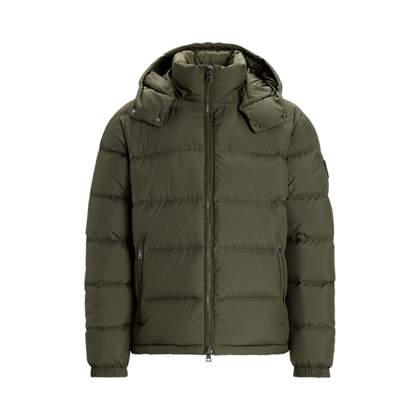 Ralph outlet lauren striped down jacket